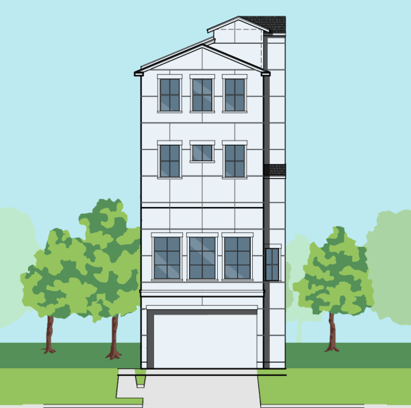 4 1/2 Story Townhome Plan E8046