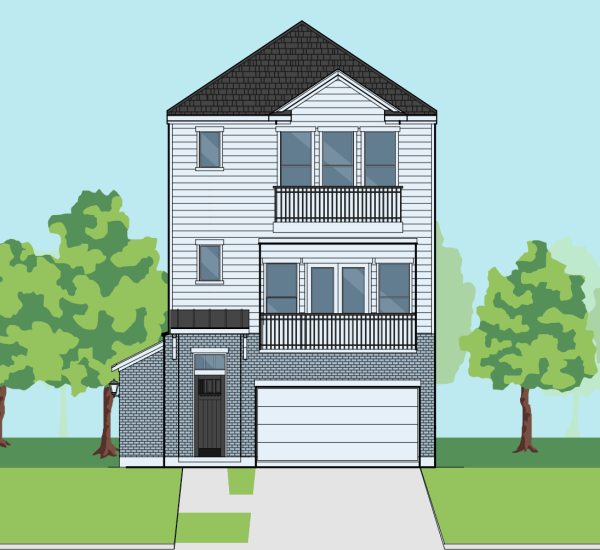Three Story Townhome Plan E8052 A1.1L