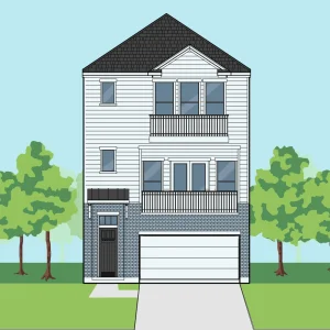 Three Story Townhome Plan E8052 A1.2