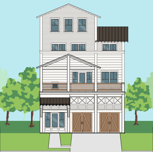 Four Story Townhome Plan E8062