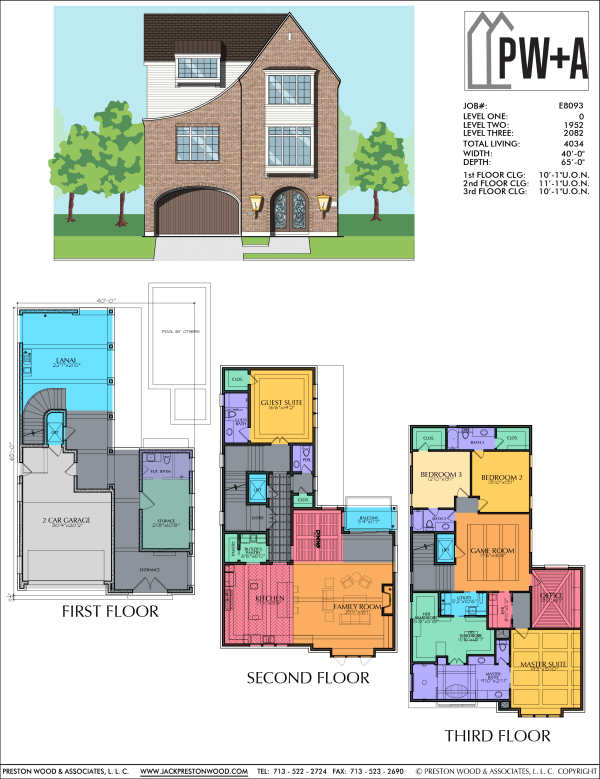 Three Story Urban Home Plan E8093