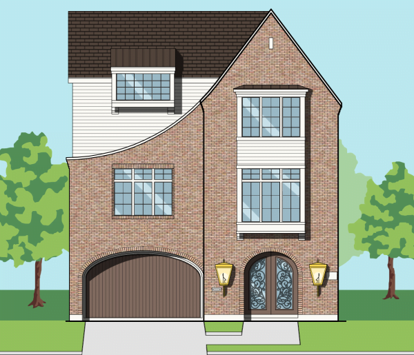 Three Story Urban Home Plan E8093