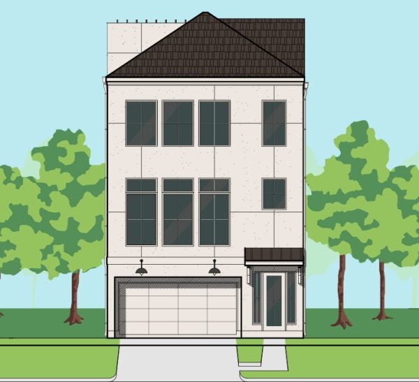 3 1/2 Story Townhome Plan E8135 A1.1