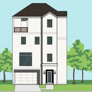 Four Story Townhome Plan E8135 B1.1