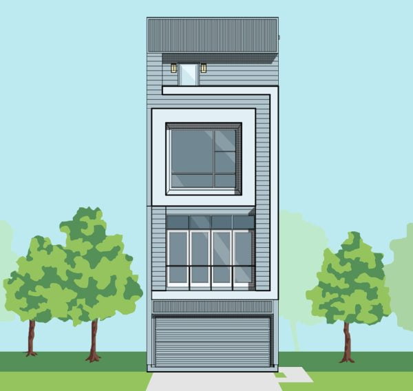 3 1/2 Story Townhome Plan E8158 A1.1