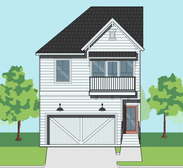 Two Story Small Home Plan E8187 A1.1