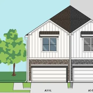 Two Story Townhome Plan E8205 A1.1