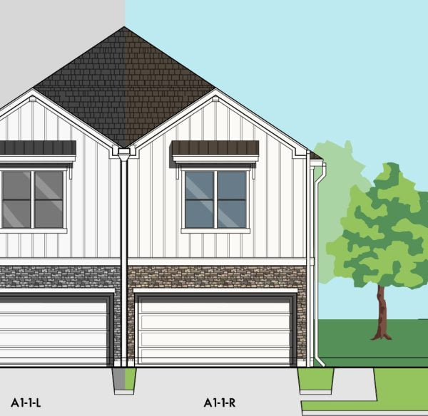 Two Story Townhome Plan E8205 A1.1