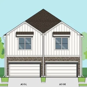 Two Story Townhome Plan E8205 A1.1 Duplex