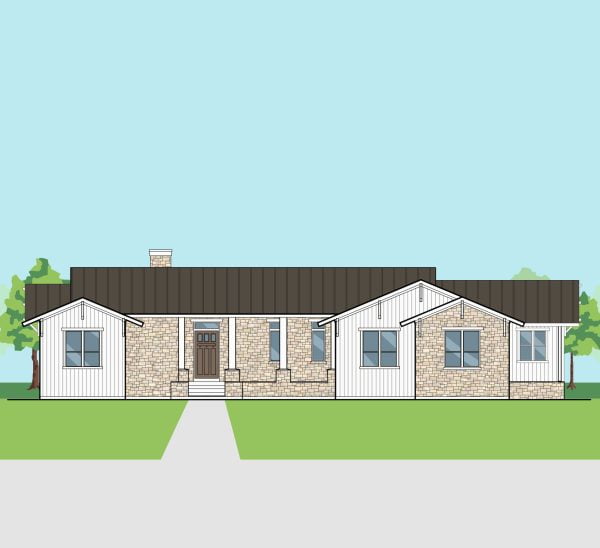 One Story Townhome Plan E8206