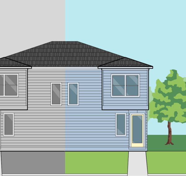 Two Story Small Home Plan E8208 A1.1