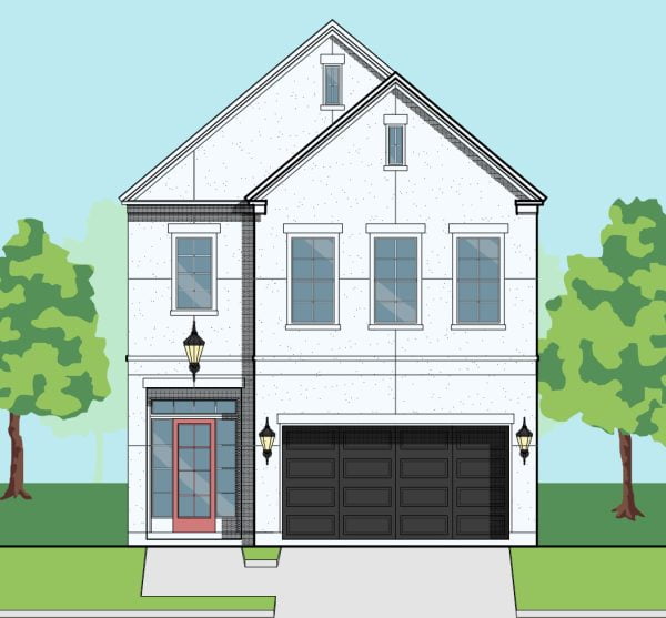 Two Story Townhome Plan E9032 A1.1