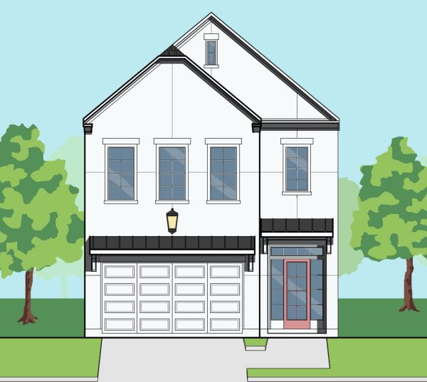 Two Story Townhome Plan E9032 A1.2