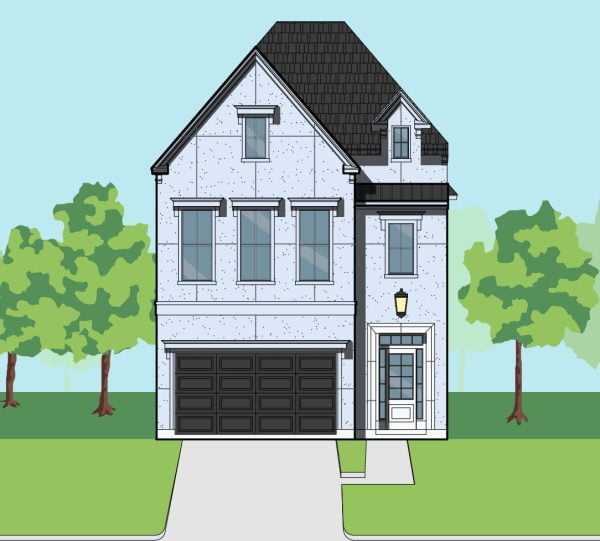 2 1/2 Story Townhome Plan E9032 B1.1