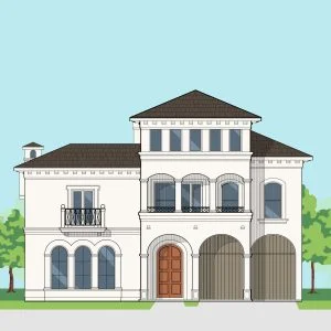 Two Story Urban Home Plan E9044