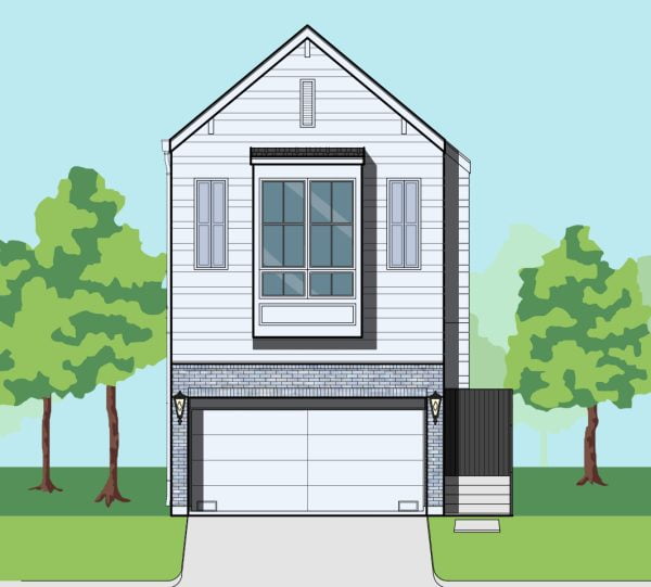 Two Story Townhome Plan E9111 A1.2R
