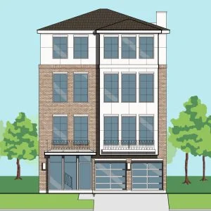 Four Story Townhome Plan E9154 A1.1