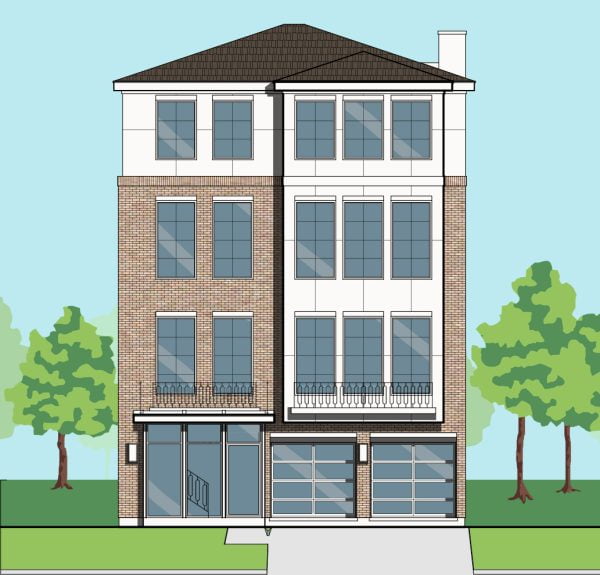 Four Story Townhome Plan E9154 A2.1