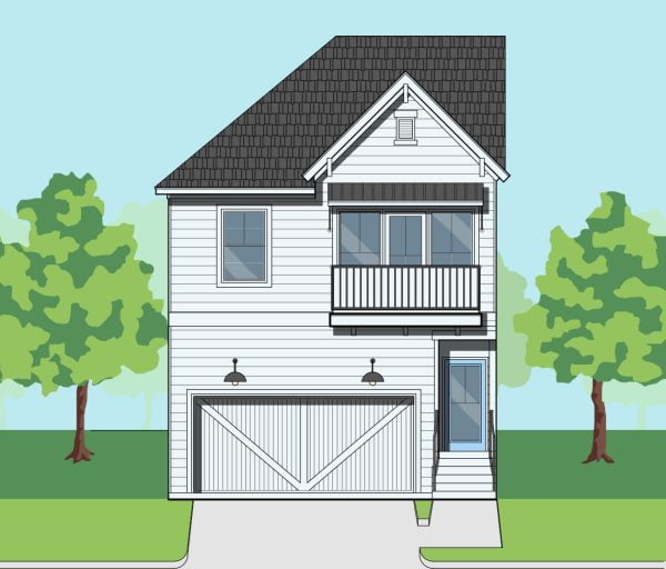 Two Story Townhome Plan E9160 A1.1