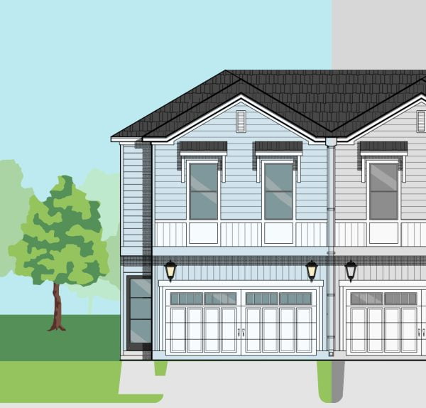 Two Story Townhome Plan E9165 A1.1