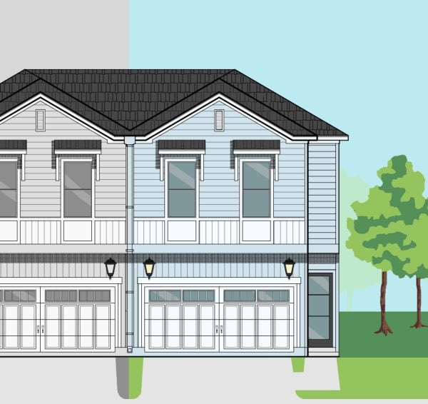 Two Story Townhome Plan E9165 A1.1