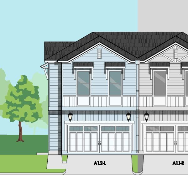 Two Story Townhome Plan E9165 A1.2