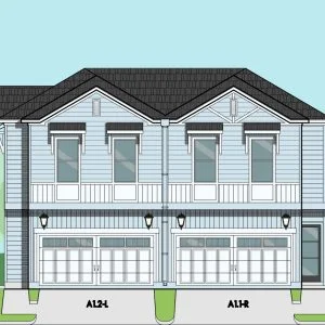 Two Story Townhome Plan E9165 Duplex 1