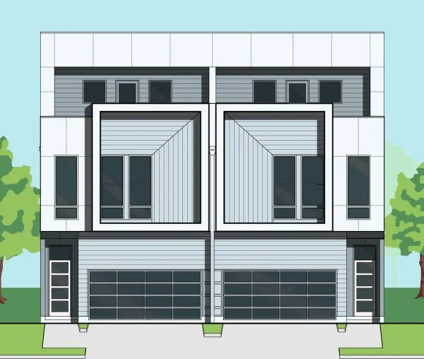 2 1/2 Story Townhome Plan E9169 A1.1 Duplex