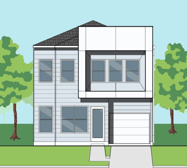 Two Story Small Home Plan E9189 B2.2L