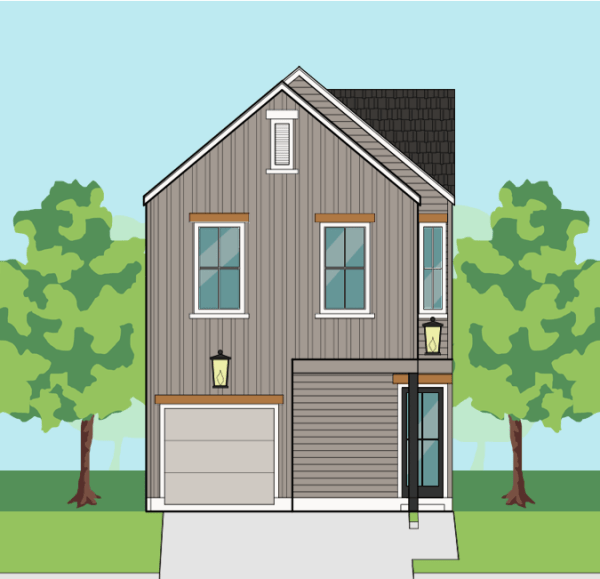 Two Story Small Home Plan E9197 B1.1