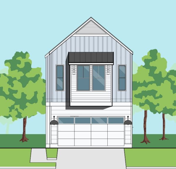 Two Story Townhome Plan E9208 A1.1