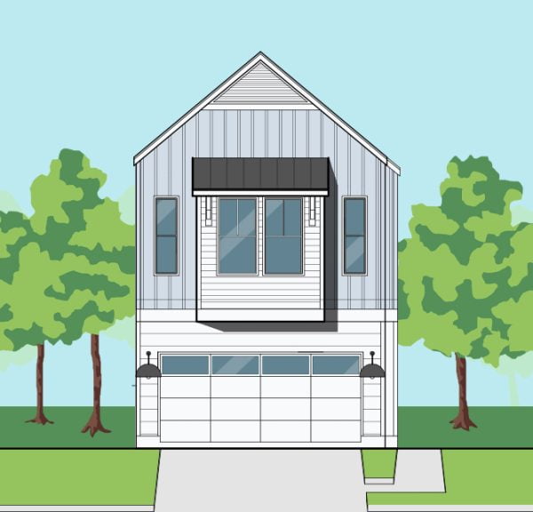 Two Story Townhome Plan E9208 A1.1