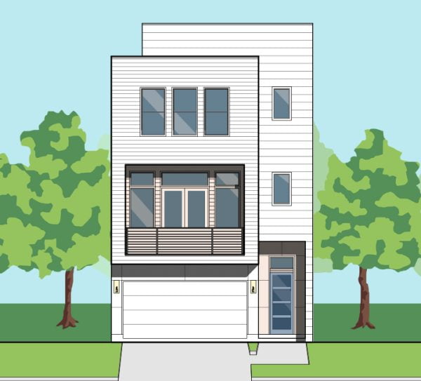 Three Story Townhome Plan E9222 A1.1