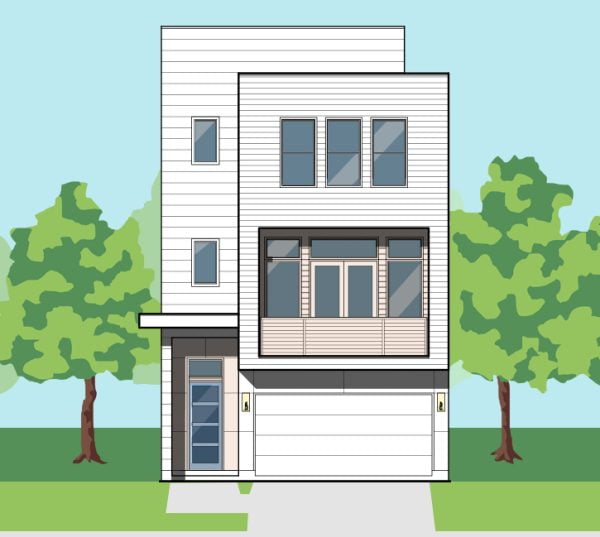 Three Story Townhome Plan E9222 A1.2