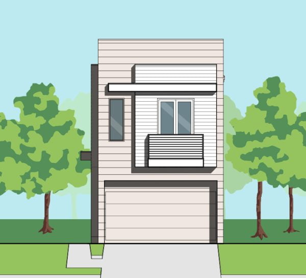 Two Story Townhome Plan E9222 B1.1