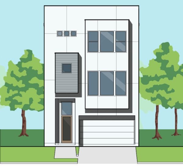 Three Story Townhome Plan E9225 A1.1L