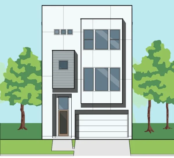 Three Story Townhome Plan E9225 A1.1L
