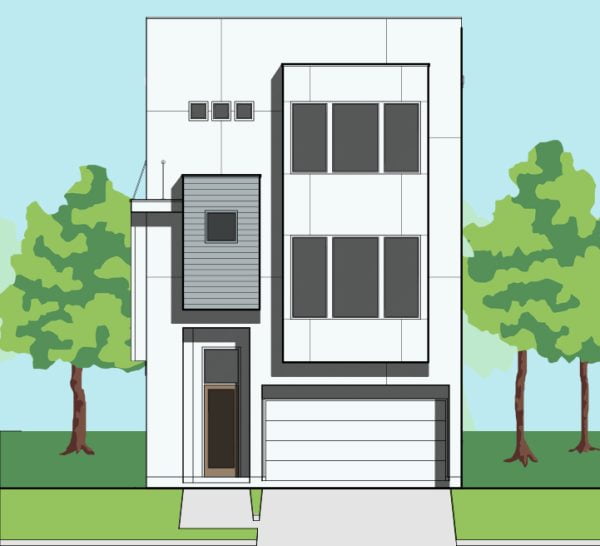 Three Story Townhome Plan E9225 A1.3L