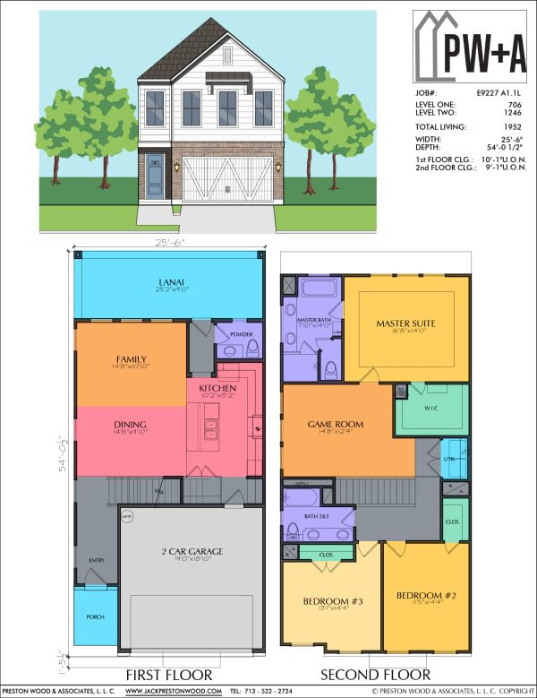 Two Story Home Plan E9227 A1.1L
