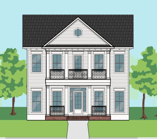Two Story Urban Home Plan F0015