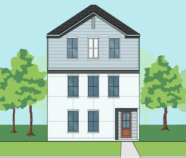 Three Story Townhome Plan F0017 A1.1