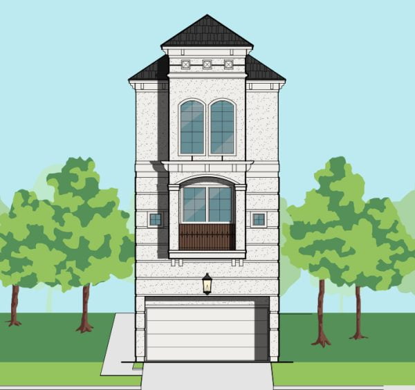 Three Story Townhome Plan F0052