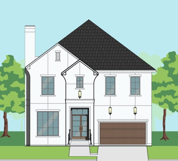 2 1/2 Story Urban Home Plan F0089
