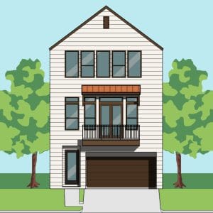 Three Story Townhome Plan F0095 A1
