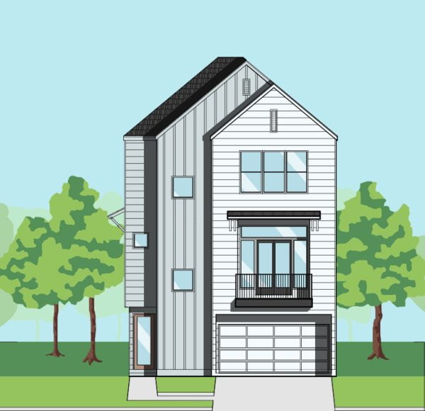 Three Story Townhome Plan F0099 A1.2L