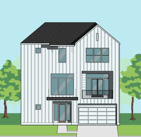 Three Story Townhome Plan F0099 B1.1L
