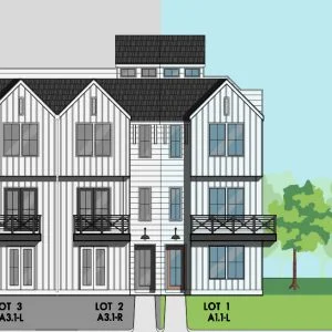 3 1/2 Story Townhome Plan F0103 A1.1L