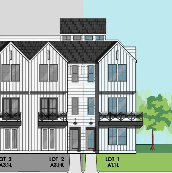 3 1/2 Story Townhome Plan F0103 A1.1L