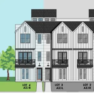 3 1/2 Story Townhome Plan F0103 A2.1R
