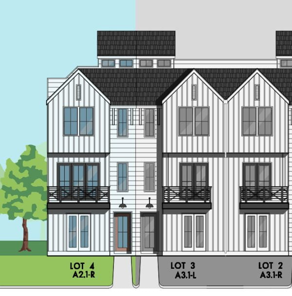 3 1/2 Story Townhome Plan F0103 A2.1R